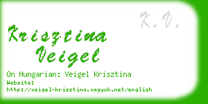 krisztina veigel business card